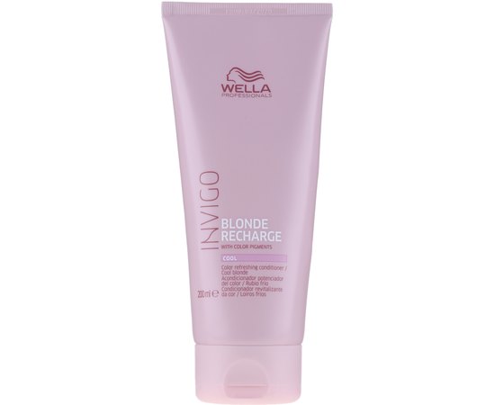 Кондиціонер з кольоровими пігментами для холодних відтінків блонд Wella Professionals Invigo Blond Recharge Cool Blonde Conditioner, 200 ml, фото _ab__is.image_number.default
