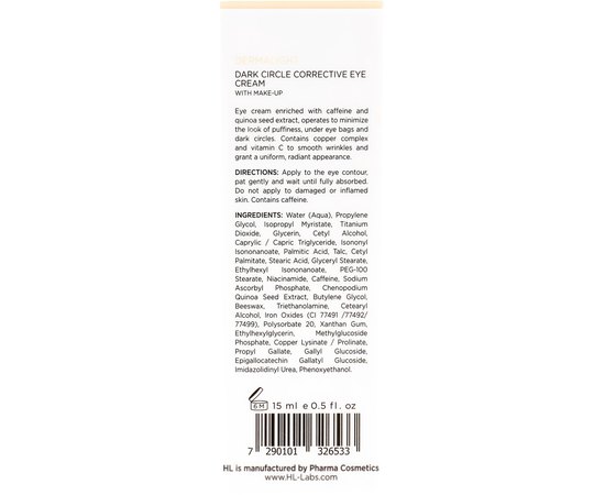 Корректирующий крем для век Holy Land Dermalight Corrective Eye Cream With Make-Up, 15 ml, изображение 9