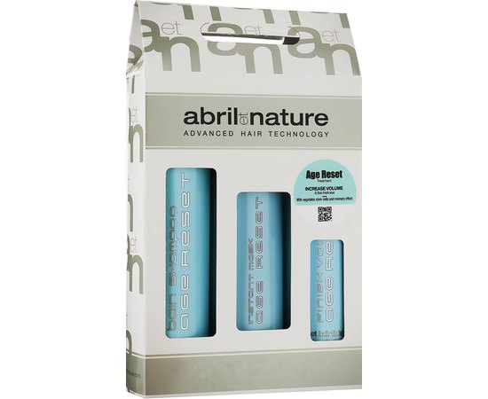 Abril Et Nature Stem Cells Age Reset Kit (Shampoo + Mask + Spray) Набір косметики для тонкого волосся (шампунь + маска, + спрей), 250мл + 200мл + 200мл, фото 