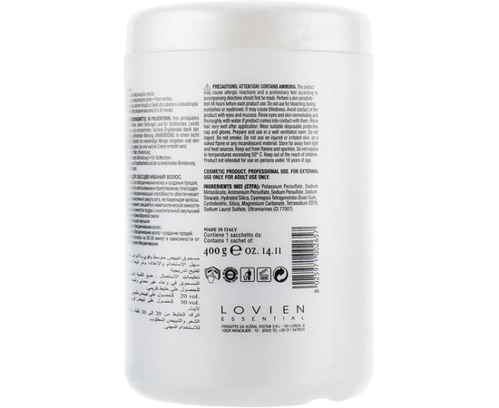 Пудра для обесцвечивания волос Lovien Essential Blue Platinum Bleaching Powder, 400 g, изображение 2