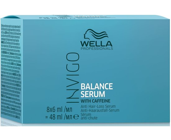 Сыворотка против выпадения волос с кофеином Wella Professionals Invigo Scalp Balance Serum, 8x6 ml, изображение 4