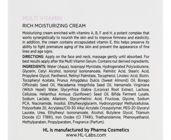 Зволожуючий крем Holy Land Multi Vitamin Rich Moisturizing Cream, 50 ml, фото _ab__is.image_number.default