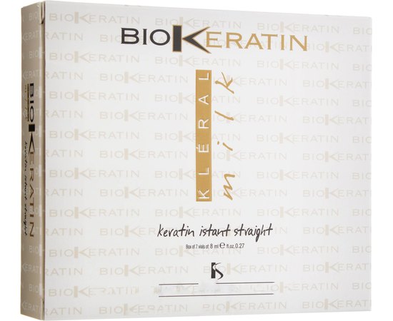 Kleral System Keratin instant straight vials Ампули для вирівнювання волосся 7 х 8 мл, фото 