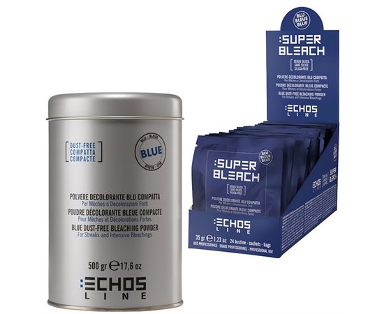 Беспылевой блонд-порошок голубой Echosline Classic Bleaching Dust Free Blue, изображение 2