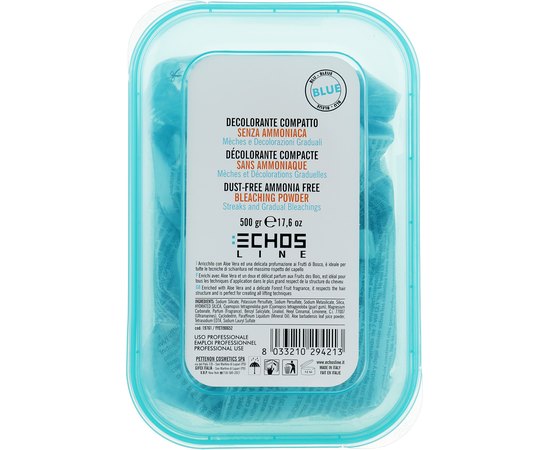 Echosline Classic Bleaching Ammonia Free Dust Free Blue безамміачний Безпилевая блонд порошок, 500 г, фото 
