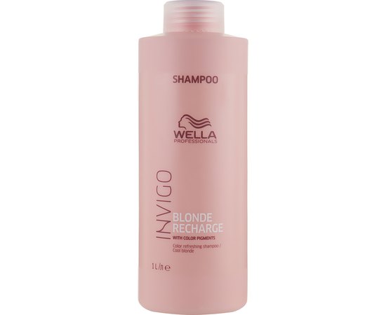 Шампунь для поддержания цвета холодных оттенков блонд Wella Professionals Invigo Blond Recharge Cool Blonde Color Refreshing Shampoo, изображение 3