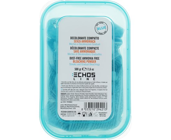Безпылевой порошок для блондирования голубой Echosline Classic Bleaching Dust Free Blue, 500 g