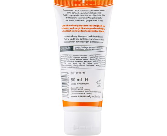 Крем для ног с Мочевиной 10% CareMed UREA 10% Extra Basische Fusscreme, изображение 2