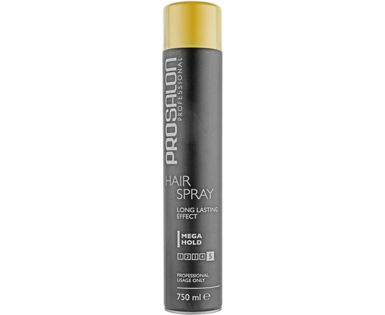 Лак для волос экстрасильной фиксации ProSalon Hair Spray Mega Hold, 750 ml