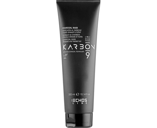 Echosline Karbon 9 Charcoal Mask Маска для волосся з активованим вугіллям, фото 