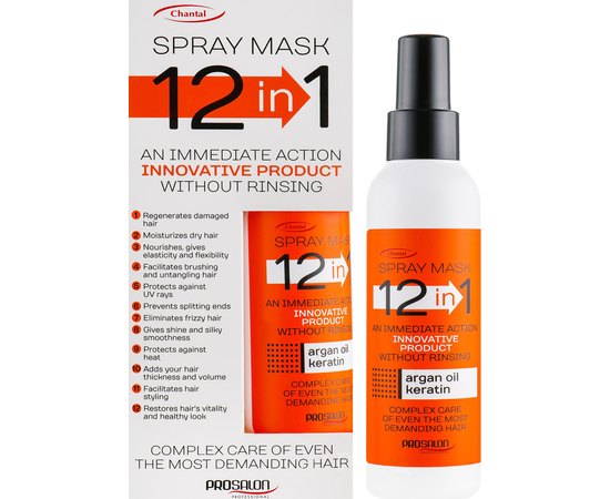 Маска-спрей для волос 12 в 1  ProSalon Spray Mask 12 in 1, 150 ml