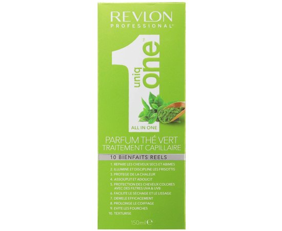 Маска-спрей для волос с ароматом зеленого чая Uniq One All in one Hair Treatment Green Tea, изображение 3