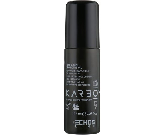 Масло для защиты волос Echosline Karbon 9 Pool & Sun Protective Oil, 115 ml