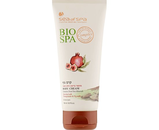 Крем для тела с гранатом и инжирным молочком Sea of Spa Bio Spa Body Cream - Enriched with Pomegranate & fig milk, 180 ml