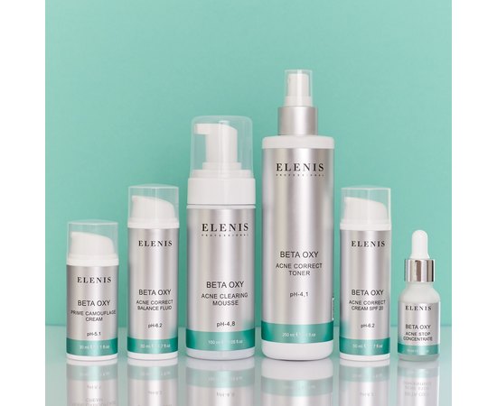 Крем-флюид матирующий SPF20 Elenis Beta Oxy System Acne Correct Cream, 50 ml, изображение 4