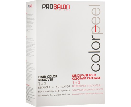 Смывка для удаления стойких красок ProSalon Peel-Hair Color Remover, 2x100 ml