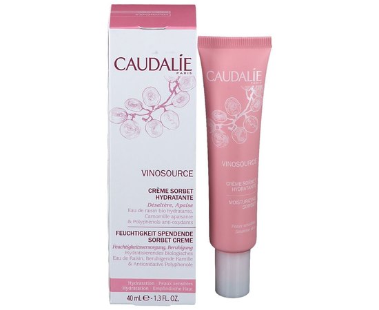 Увлажняющий крем-сорбет Caudalie Vinosource Moisturizing Sorbet, 40 ml, изображение 3