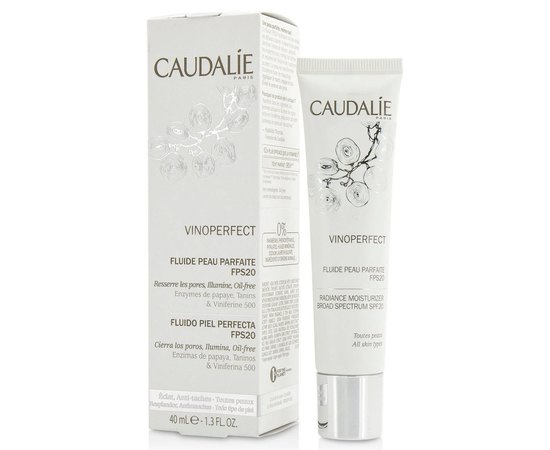 Caudalie Vinoperfect Radiance Moisturizer Broad Spectrum SPF20 Зволожуючий флюїд, 40 мл, фото _ab__is.image_number.default