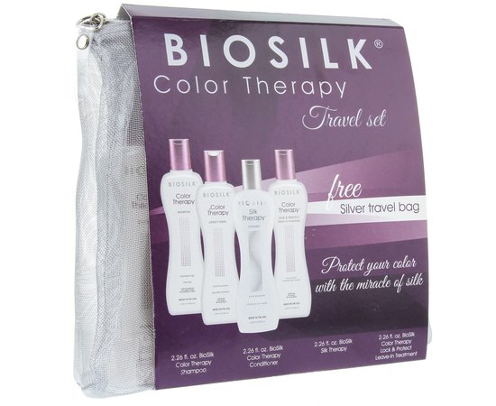 BioSilk Color Therapy Travel set - Дорожний набір Комплекс для захисту кольору волосся, фото 