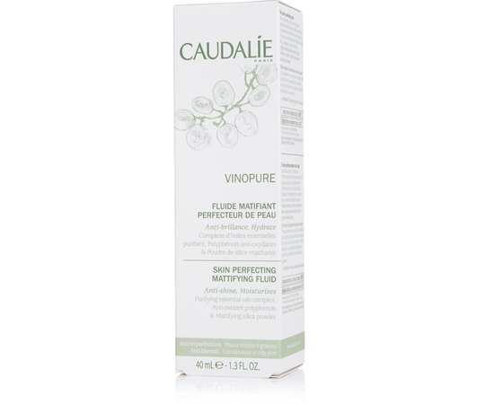 Матирующий флюид сужающий поры Caudalie Vinopure Fluid anti-imperfections, 40 ml, изображение 3