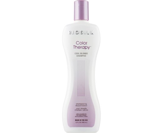 BioSilk Color Therapy Cool Blonde Shampoo - Шампунь для світлих і сивого волосся, 355 мл, фото 