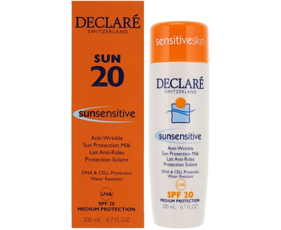 Солнцезащитное молочко против старения кожи с SPF 20 Declare Anti-Wrinkle Sun Protection Milk, 200 ml, изображение 2
