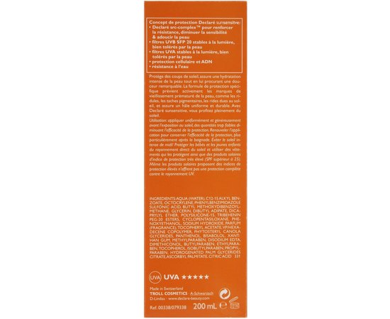 Солнцезащитное молочко против старения кожи с SPF 20 Declare Anti-Wrinkle Sun Protection Milk, 200 ml, изображение 3