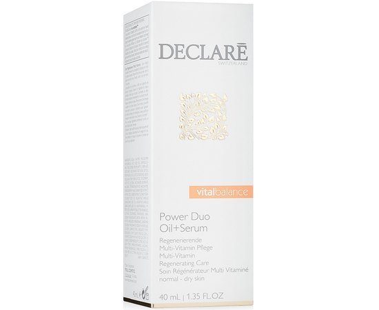 Средство масло+сыворотка двухфазное восстанавливающее Declare Power Duo Oil + Serum, тестер 2x20 ml, изображение 3