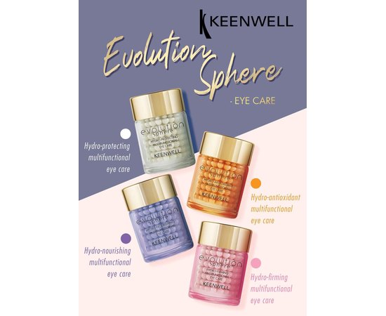 Увлажняющий антиоксидантный мультифункциональный комплекс для глаз Keenwell Evolution Sphere Hydro-Antioxidant Multifunctional Eye Care, 15 ml, изображение 3