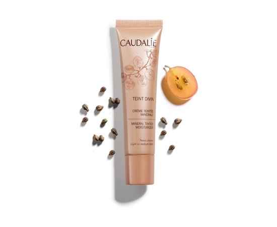 Увлажняющий крем минеральный с тональным эффектом Caudalie Teint Divin Mineral Tinted Moisturizer ,30 мл, изображение 6