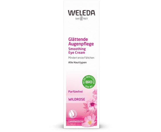 Крем для кожи вокруг глаз розовый разглаживающий Weleda Wildrose Intensive-Augencreme, 10 ml, изображение 2