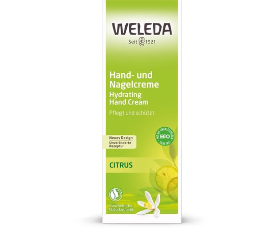 Крем для рук и ногтей цитрусовый питательный Weleda Citrus Hand - und Nagelcreme, 50 ml, изображение 2