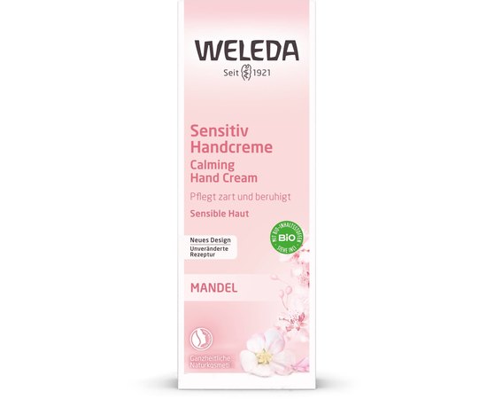 Крем для рук миндальный деликатный Weleda Mandel Sensitiv Handcreme, 50 ml, изображение 2 Крем для рук миндальный деликатный Weleda Mandel Sensitiv Handcreme, 50 ml, изображение 2