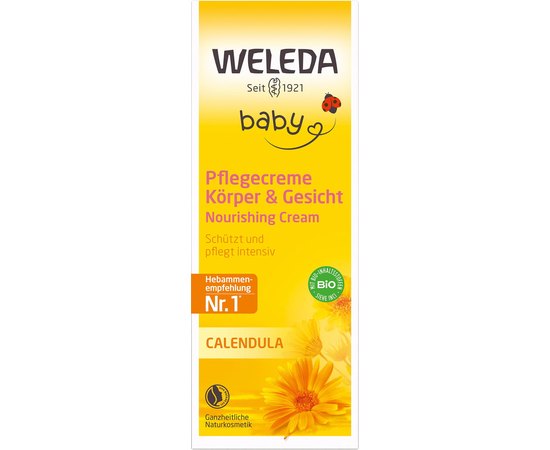 Крем для тела детский питательный Weleda Calendula Pflegecreme, 75 ml, изображение 2