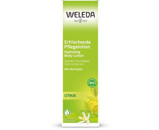 Молочко для тела цитрусовое питательное Weleda Citrus Erfrischende Feuchtigkeitslotion, 200 ml, изображение 2