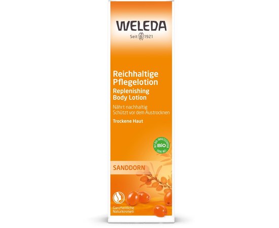 Облепиховое молочко для тела Weleda Sanddorn Pflegemilch, 200 ml, изображение 2
