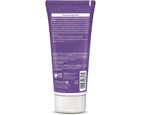 Weleda Lavendel Entspannungsdusche Заспокійливий гель для душу з лавандою, 200 мл, фото _ab__is.image_number.default Weleda Lavendel Entspannungsdusche Заспокійливий гель для душу з лавандою, 200 мл, фото _ab__is.image_number.default