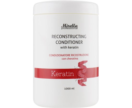 Восстанавливающий кондиционер с кератином Mirella Professional Hair Care Reconstructing Conditioner