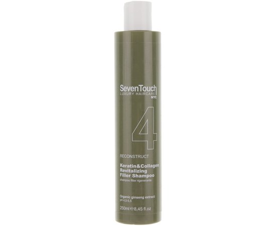 Восстанавливающий шампунь с кератином и коллагеном Personal Touch Seven Touch Revitalizing Filler Shampoo, 250 ml