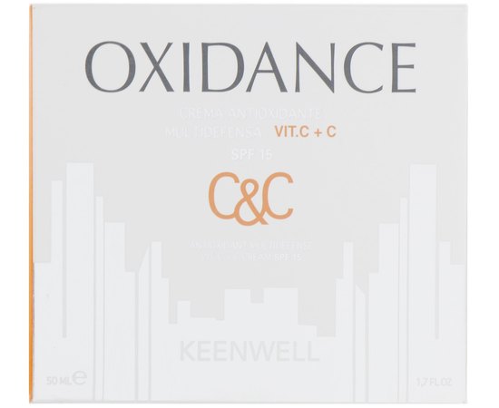Крем дневной антиоксидантный мультизащитный с витаминами C+C, SPF15 Keenwell Oxidance Antioxidante Day Cream Vit C+C, 50 ml, изображение 2