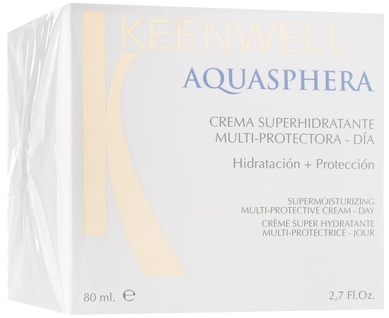 Крем дневной суперувлажняющий мультизащитный Keenwell Aquasphera Super Moisturizing Multi-Protective Day Cream, 80 ml, изображение 2