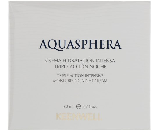 Ночной крем интенсивно увлажняющий тройного действия Keenwell Aquasphera Intense Moisturizing Triple Action Night Cream, 80 ml, изображение 2