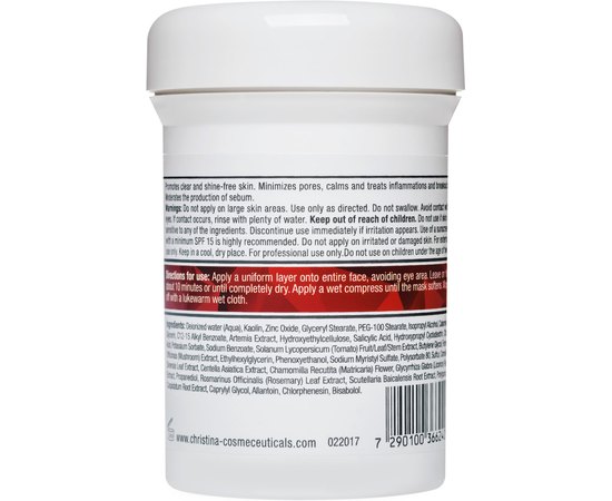Стягивающая и регулирующая маска Christina Comodex Astringe&Regulate Mask, 250 ml, изображение 2