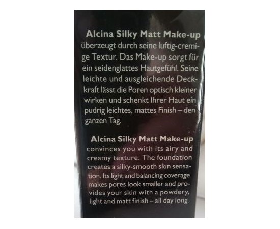 Alcina Silky Matt Make-up Тональный крем шелковый макияж, 30 мл, изображение 3