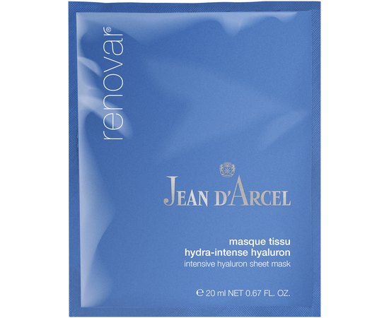 Jean D'arcel Masque Hydra-Intense Hyaluron Флісова маска з гіалуроновою кислотою, 1х20 мл, фото 