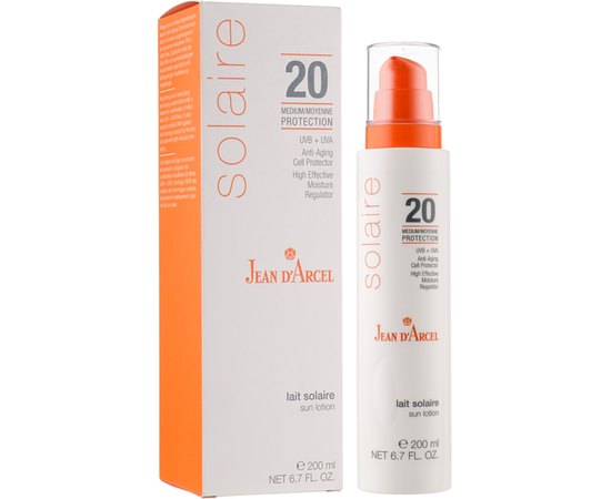 Jean d'Arcel Sun Lotion SPF 20 Поживна сонцезахисний молочко середнім ступенем захисту, 200 мл, фото _ab__is.image_number.default