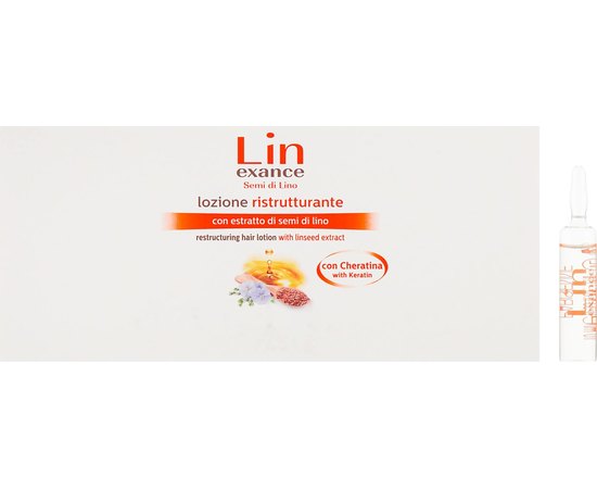 Ампулы для волос с экстрактом семян льна Parisienne Italia Semi Di Lino Restructuring Hair Lotion