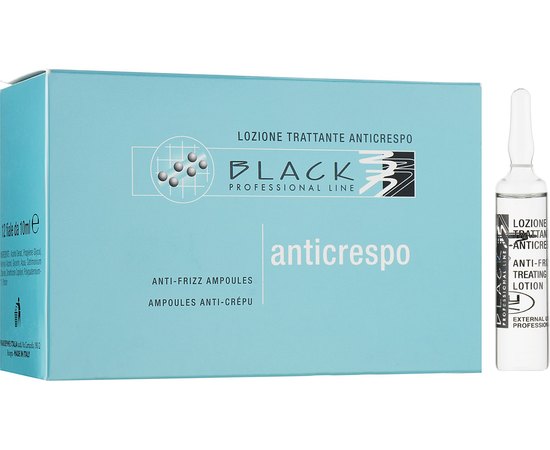 Ампулы для выпрямления волос Black Professional Line Anti-Frizz Ampoules, 12x10 ml