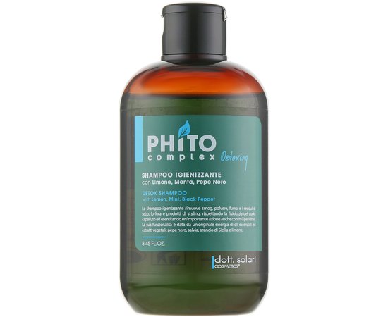 Детокс-шампунь для волос Dott. Solari Phitocomplex Detox Shampoo