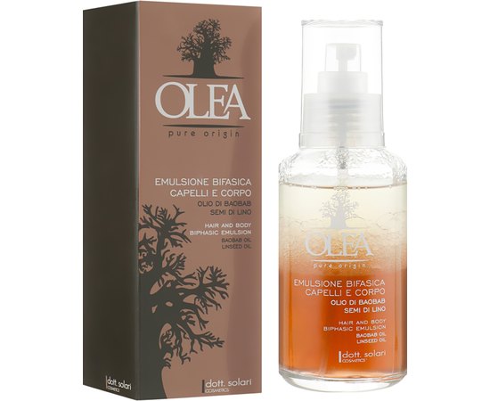 Dott.Solari Olea Pure Origin Hair And Body Двофазна емульсія з маслами баобаба і льону для волосся і тіла, 100 мл, фото _ab__is.image_number.default